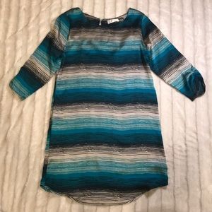 Miin striped teal dress